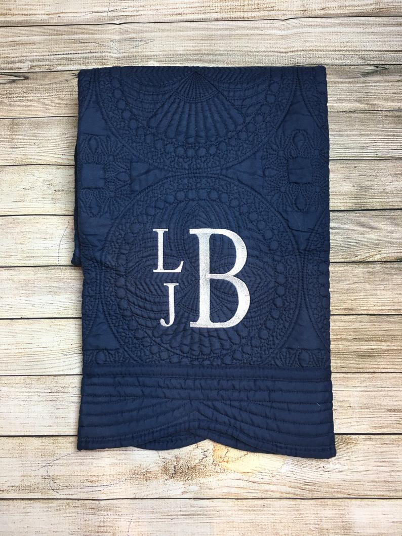 Navy blue 2024 baby quilt