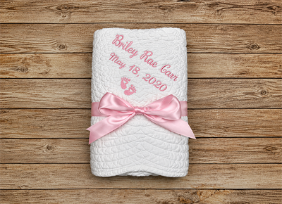 Baby Girl Nursery Decor with Monogrammed Butterfly Quilt
