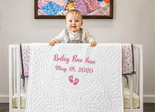 Baby Girl Nursery Decor and Personalized Quilt Set