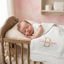 Personalized Baby Quilt | Monogrammed Baby Blanket | Embroidered Baby Gift for Girls