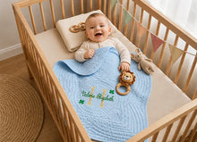 Baptism Blanket Personalized with Irish Shamrock Embroidery