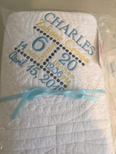 Birth Statistics Blanket Newborn Personalized Baby Gifts for Girls and Boys Birthday Stats Weight, pounds, Month and Year Born Announcement