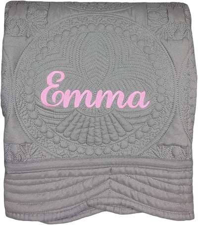 Personalized Baby Quilt, Blankets, Monogrammed Blankets for Kids, Baby Blankets for Girls, Embroidered Baby Gifts, Soft for Toddler Girl or boy, Crib Size