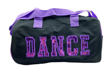 Black Sparkly Monogrammed Dance Duffel Bag for Girls