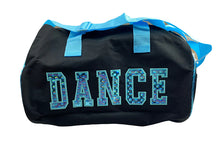 Black Sparkly Monogrammed Dance Duffel Bag for Girls