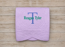 Embroidered Baby Gifts with Personalized Monogram Quilt Crib Size