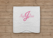 Embroidered Baby Gifts with Personalized Monogram Quilt Crib Size
