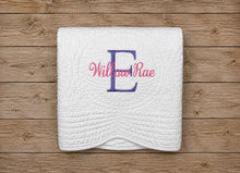 Embroidered Baby Gifts with Personalized Monogram Quilt Crib Size