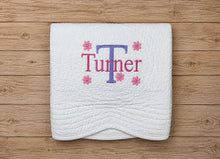 Embroidered Baby Gifts with Personalized Monogram Quilt Crib Size