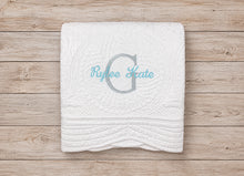 Embroidered Baby Gifts with Personalized Monogram Quilt Crib Size