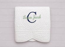 Embroidered Baby Gifts with Personalized Monogram Quilt Crib Size
