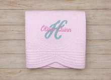 Embroidered Baby Gifts with Personalized Monogram Quilt Crib Size