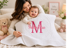 Embroidered Baby Gifts with Personalized Monogram Quilt Crib Size