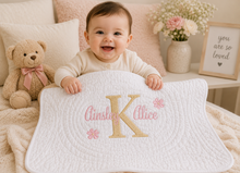Embroidered Baby Gifts with Personalized Monogram Quilt Crib Size