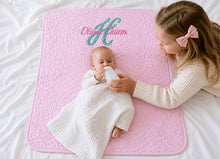 Embroidered Baby Gifts with Personalized Monogram Quilt Crib Size