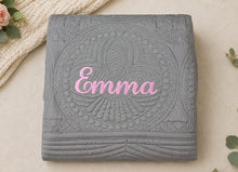 Embroidery Baby Quilt with Name & Monogram for Girls and Boys