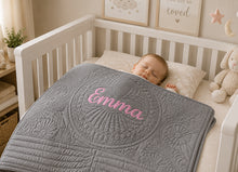 Embroidery Baby Quilt with Name & Monogram for Girls and Boys
