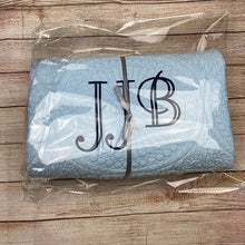 First birthday gift boy, Monogram baby blanket with Initials, Handmade Quilts for Sale, Personalized Baby Quilt, Baby Blue Crib Blanket