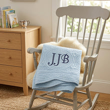 First birthday gift boy, Monogram baby blanket with Initials, Handmade Quilts for Sale, Personalized Baby Quilt, Baby Blue Crib Blanket