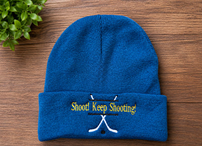 Ice Hockey Beanie Hat – Shoot! Keep Shooting!