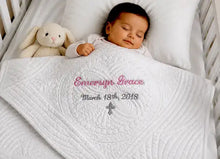 Keepsake Gifts with Personalized Blanket Quilt for Baby Girl