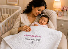 Keepsake Gifts with Personalized Blanket Quilt for Baby Girl