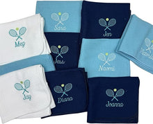 Personalized Tennis or Pickeball or Mountian Bike Hand Towel, Gym, Sweat, Team, Embroidered Tennis Towel for Men and Women Tennis Gifts, Embroidered Pickball Towel, Biking