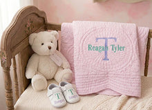 Monogrammed Baby Blanket for Name Embroidered Girls Gift