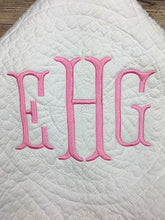 Monogrammed Baby Blanket for Boys or Girls Keepsake Blanket Infants Personalized Crib Bedding Baby Quilts with Monogram.