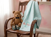 Monogrammed Baby Blanket for Name Embroidered Girls Gift