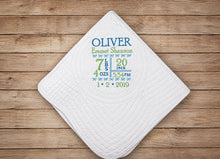 Personalized Baby Blanket for Newborn Birth Stats Gift
