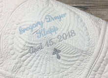 Personalized Baby Crib Quilt Baptism Gift For Newborn Boy