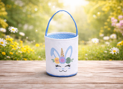 Personalized Easter Basket for Kids, Embroidered Basket for Girls and Boys Toddler Gift Bags