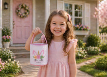 Personalized Easter Basket for Kids, Embroidered Basket for Girls and Boys Toddler Gift Bags