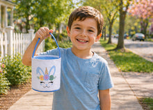 Personalized Easter Basket for Kids, Embroidered Basket for Girls and Boys Toddler Gift Bags