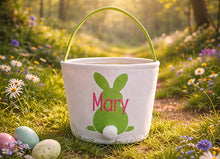 Personalized Easter Basket for Kids, embroidered Girls and Boys Toddler gift bags