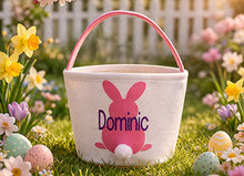Personalized Easter Basket for Kids, embroidered Girls and Boys Toddler gift bags