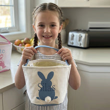 Personalized Easter Basket for Kids, embroidered Pink Girls and Boys Toddler gift bags baby Pink