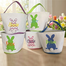 Personalized Easter Basket for Kids, embroidered Pink Girls and Boys Toddler gift bags baby Pink