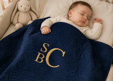 Personalized Baby Blanket with Monogrammed Crib Quilt for Kids