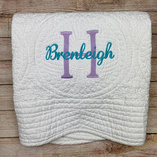 Personalized Baby Quilt | Monogrammed Baby Blanket | Embroidered Baby Gift for Girls