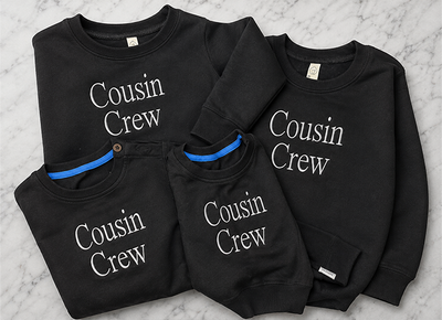Personalized Cousin Crew Embroidered Sweatshirts