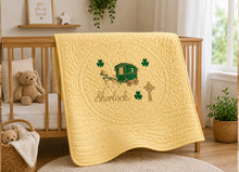 Personalized Embroidered Cotton Quilt with Custom Name & Design