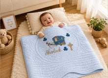 Personalized Embroidered Cotton Quilt with Custom Name & Design
