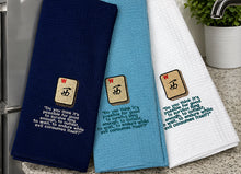 Personalized Embroidered Waffle Weave Kitchen Towel