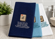 Personalized Embroidered Waffle Weave Kitchen Towel