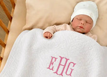 Personalized Infant Blankets: Soft Crib Quilt With Monogram