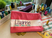 Personalized Swim Bike Run Embroidered Towel