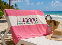 Personalized Swim Bike Run Embroidered Towel
