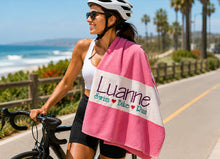Personalized Swim Bike Run Embroidered Towel
